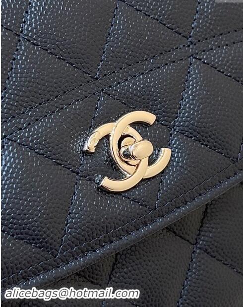 Discount Chanel Grained Calfskin Backpack AP4406 Black 2025 Top Quality