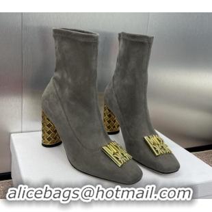 Pretty Style Dior Miss Dior Icon Ankle Boots 8.5cm in Suede Grey 1122050