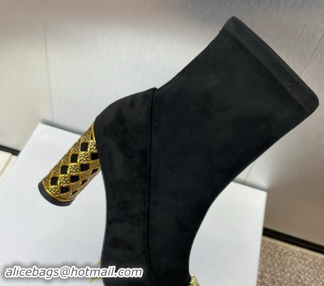 Top Grade Dior Miss Dior Icon Ankle Boots 8.5cm in Suede Black 1122051