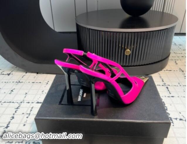 Purchase Saint Laurent Jeanne Slingback Pumps in Silk Rosy 110603