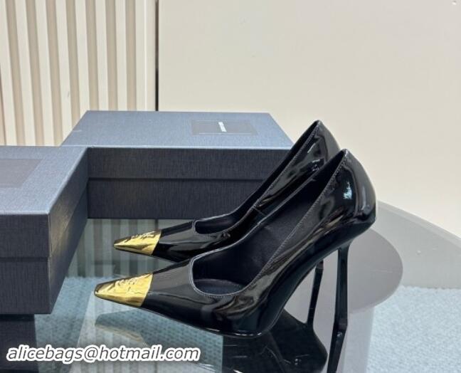 Unique Style Saint Laurent Jeanne Pumps 10cm in Black Patent Leather 1122117