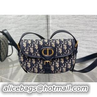 Best Quality Dior Bobby East-West Bag in Dior Oblique Jacquard M9042 Blue 2024