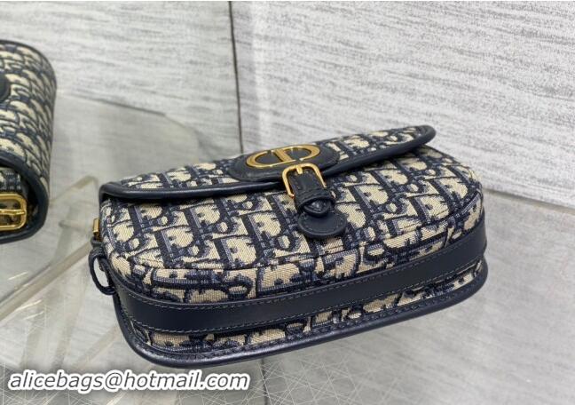 Best Quality Dior Bobby East-West Bag in Dior Oblique Jacquard M9042 Blue 2024