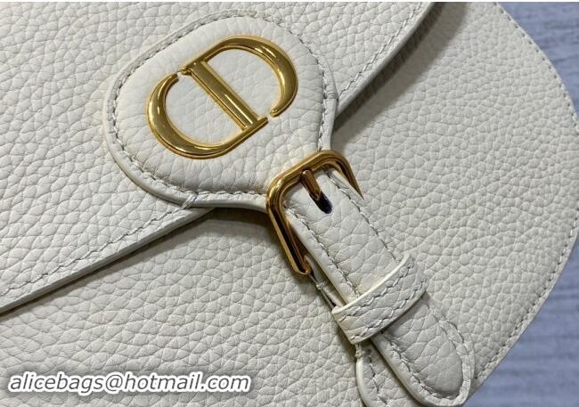 Top Quality Dior Medium Bobby Bag in Grained Calfskin M9042 White 2024