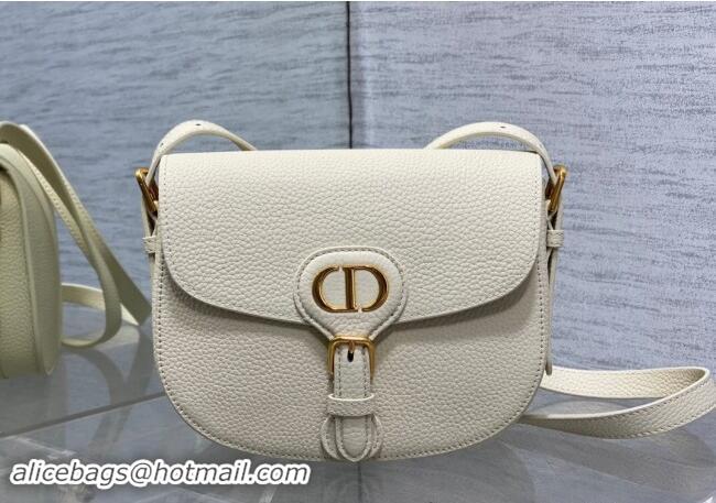 Top Quality Dior Medium Bobby Bag in Grained Calfskin M9042 White 2024