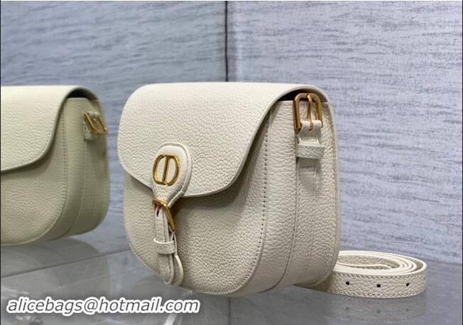 Top Quality Dior Medium Bobby Bag in Grained Calfskin M9042 White 2024