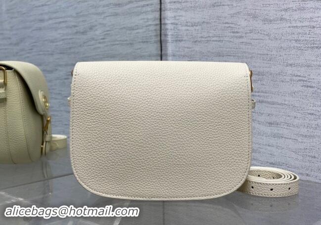 Top Quality Dior Medium Bobby Bag in Grained Calfskin M9042 White 2024