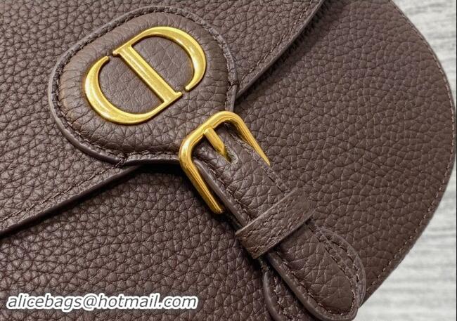 Famous Brand Dior Medium Bobby Bag in Grained Calfskin M9042 Coffee Brown 2024