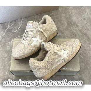 Unique Style Golden Goose Ball Star Sneakers in shearling allover with white leather star 1113013