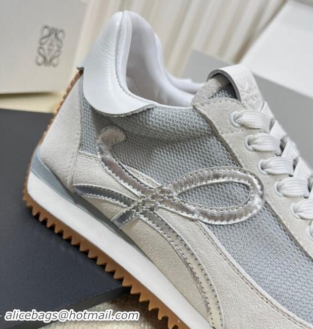 Duplicate Loewe Flow Runner Sneakers in Nylon and Mesh Grey 1113062