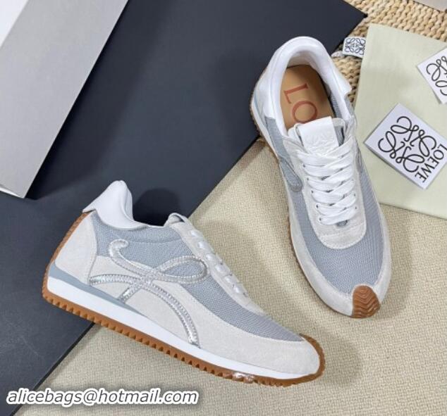 Duplicate Loewe Flow Runner Sneakers in Nylon and Mesh Grey 1113062