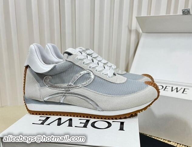 Duplicate Loewe Flow Runner Sneakers in Nylon and Mesh Grey 1113062