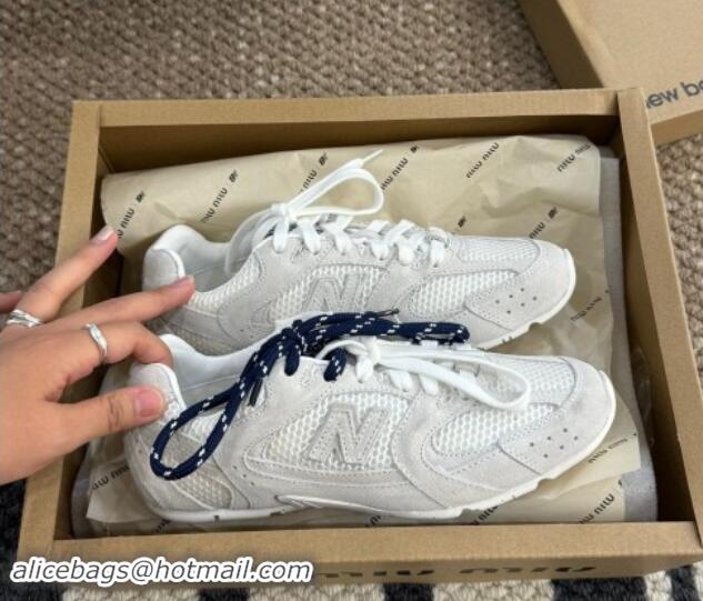 Grade Quality New Balance X Miu Miu 530 SL Mesh Sneakers 5E165E White 110446