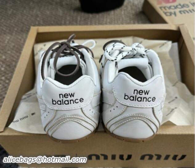 Best Price New Balance X Miu Miu 530 SL Leather Sneakers 5E165E White 4110447