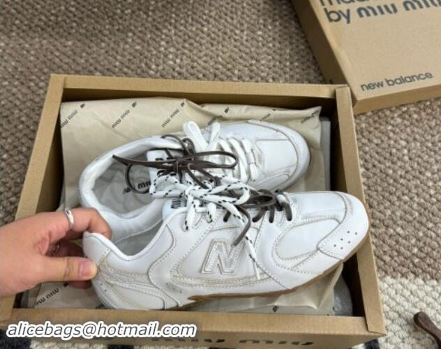 Best Price New Balance X Miu Miu 530 SL Leather Sneakers 5E165E White 4110447