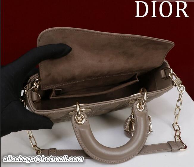 Cheapest Dior Small Lady D-Joy Bag in Cannage Lambskin M0541 Khaki 2024