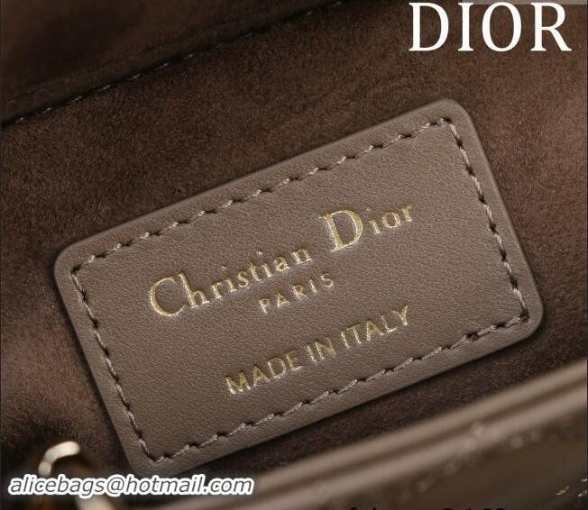 Cheapest Dior Small Lady D-Joy Bag in Cannage Lambskin M0541 Khaki 2024