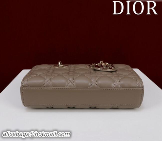 Cheapest Dior Small Lady D-Joy Bag in Cannage Lambskin M0541 Khaki 2024