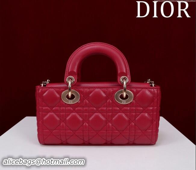 Buy Discount Dior Small Lady D-Joy Bag in Cannage Lambskin M0541 Red 2024