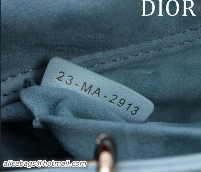 Promotional Dior Small Lady D-Joy Bag in Cannage Lambskin M0541 Light Blue 2024