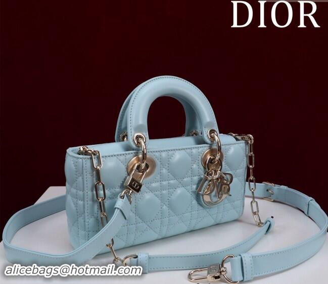 Promotional Dior Small Lady D-Joy Bag in Cannage Lambskin M0541 Light Blue 2024