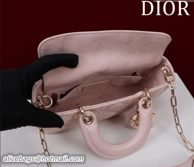 Low Cost Dior Small Lady D-Joy Bag in Cannage Lambskin M0541 Light Pink 2024