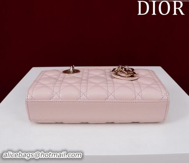 Low Cost Dior Small Lady D-Joy Bag in Cannage Lambskin M0541 Light Pink 2024