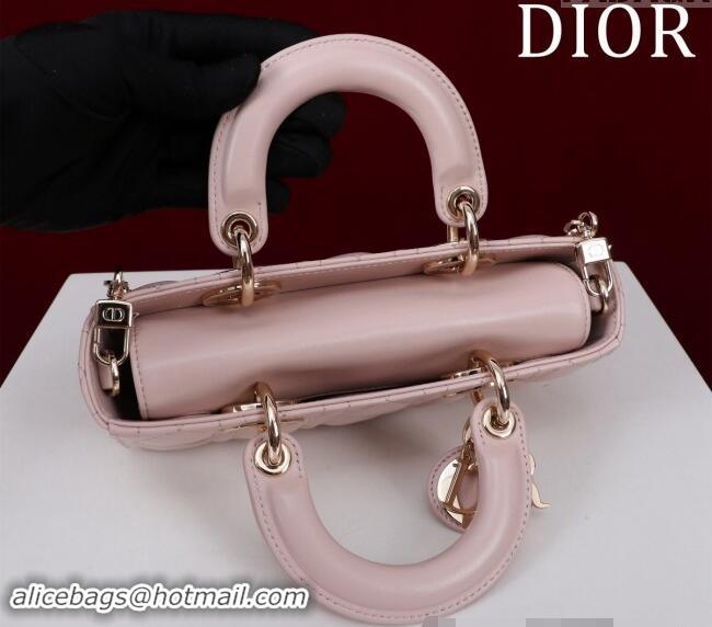 Low Cost Dior Small Lady D-Joy Bag in Cannage Lambskin M0541 Light Pink 2024