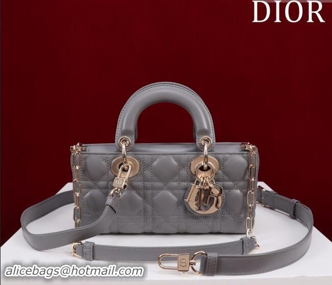 Cheap Design Dior Small Lady D-Joy Bag in Cannage Lambskin M0541 Grey 2024