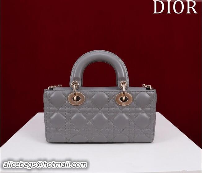 Cheap Design Dior Small Lady D-Joy Bag in Cannage Lambskin M0541 Grey 2024