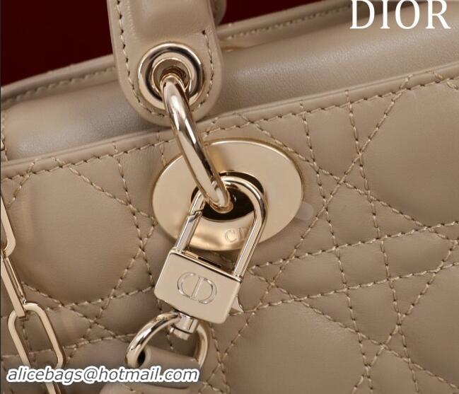 Best Price Dior Small Lady D-Joy Bag in Cannage Lambskin M0541 Beige 2024