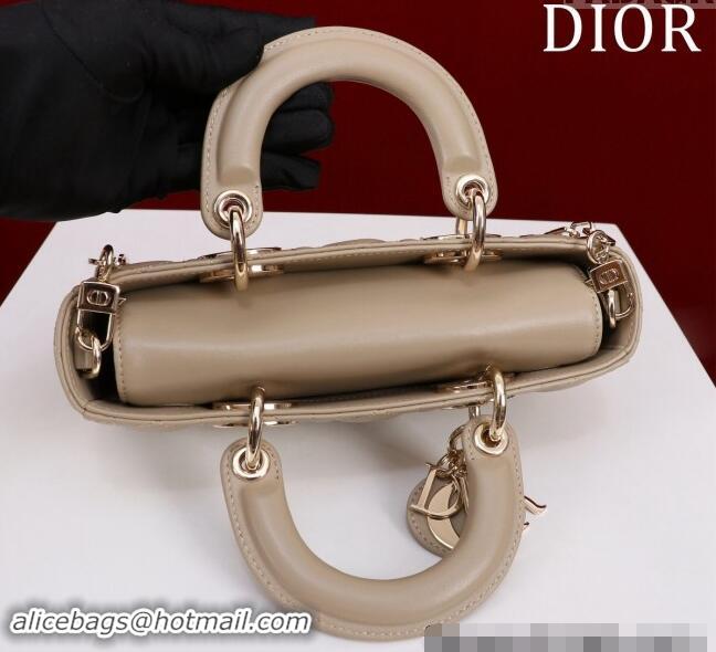 Best Price Dior Small Lady D-Joy Bag in Cannage Lambskin M0541 Beige 2024