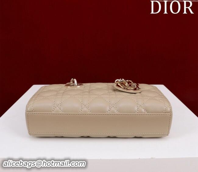 Best Price Dior Small Lady D-Joy Bag in Cannage Lambskin M0541 Beige 2024