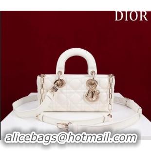 Hot Sell Dior Small Lady D-Joy Bag in Cannage Lambskin M0541 White 2024