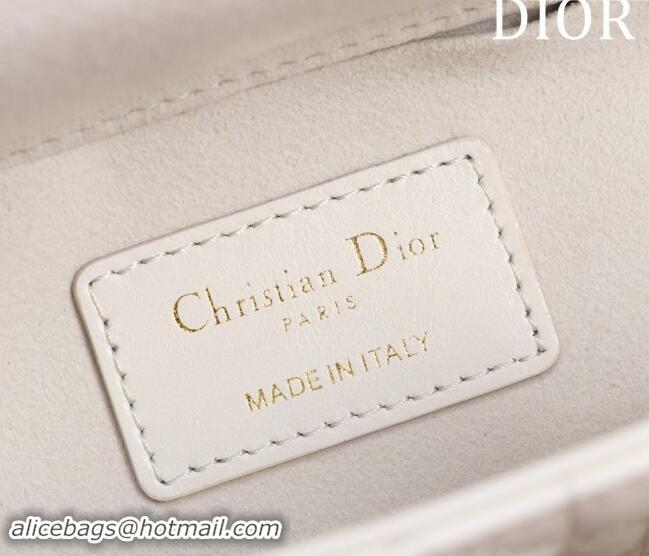 Hot Sell Dior Small Lady D-Joy Bag in Cannage Lambskin M0541 White 2024