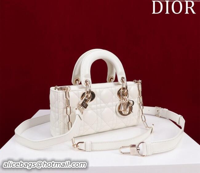 Hot Sell Dior Small Lady D-Joy Bag in Cannage Lambskin M0541 White 2024