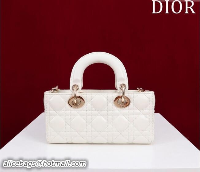 Hot Sell Dior Small Lady D-Joy Bag in Cannage Lambskin M0541 White 2024