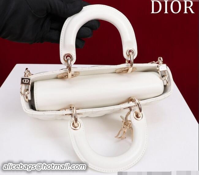 Hot Sell Dior Small Lady D-Joy Bag in Cannage Lambskin M0541 White 2024