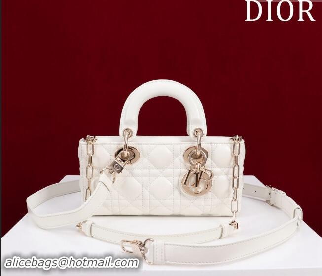 Hot Sell Dior Small Lady D-Joy Bag in Cannage Lambskin M0541 White 2024