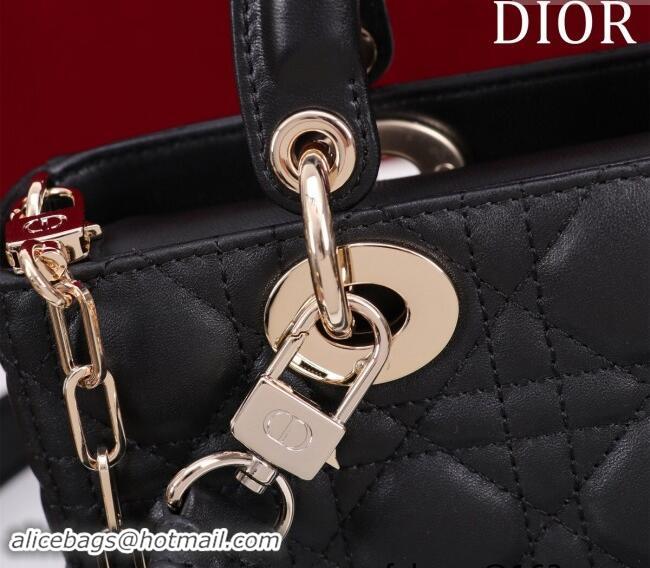 Specials Classic Dior Small Lady D-Joy Bag in Cannage Lambskin M0541 Black 2024