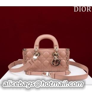 Fashion Discount Dior Small Lady D-Joy Bag in Cannage Lambskin M0541 Light Pink 2024