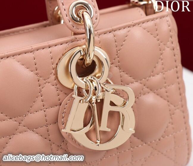 Fashion Discount Dior Small Lady D-Joy Bag in Cannage Lambskin M0541 Light Pink 2024