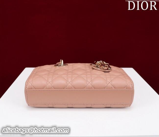 Fashion Discount Dior Small Lady D-Joy Bag in Cannage Lambskin M0541 Light Pink 2024