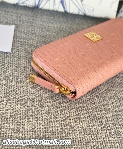 Shop Discount Dior Miss Dior Freesia Zip Long Wallet in Lambskin with Quilted Miss Dior Allover Motif 2069 Light Pink 20