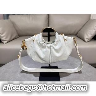 Top Grade Dior Walk in Dior Purse Bag in Macrocannage Calfskin D2077 White 2024