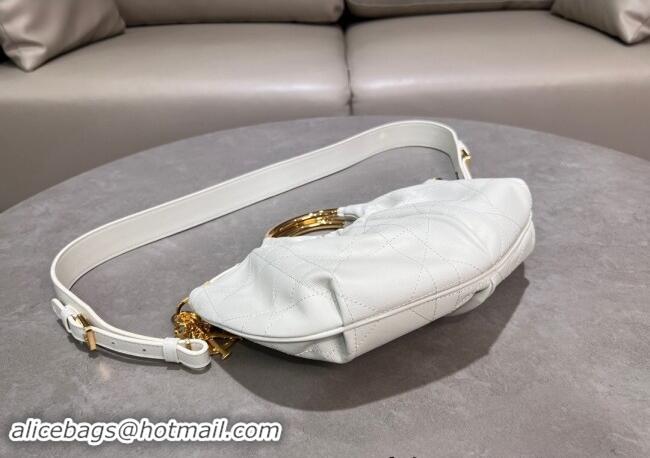 Top Grade Dior Walk in Dior Purse Bag in Macrocannage Calfskin D2077 White 2024