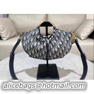 Best Grade Dior Walk in Dior Purse Bag in Dior Oblique Canvas D2077 Blue 2024