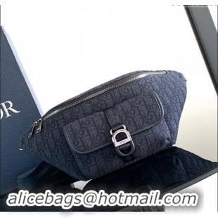 Luxurious Dior 8 Belt Bag in Black Dior Oblique Jacquard Canvas D2087 2024