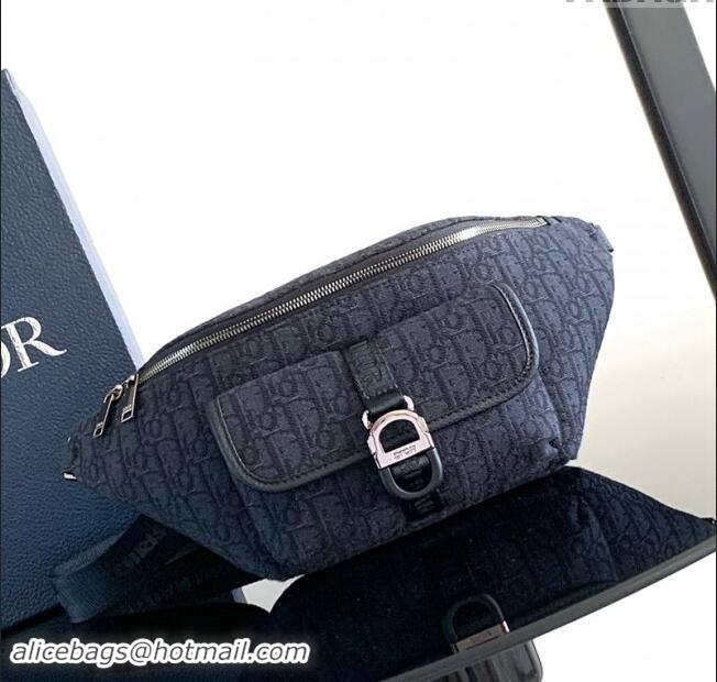 Luxurious Dior 8 Belt Bag in Black Dior Oblique Jacquard Canvas D2087 2024