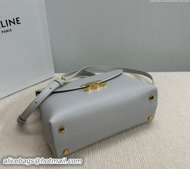 Buy Discount Celine Medium Nino Top Handle bag in Supple Calfskin 117523 Cloudy Grey 2024